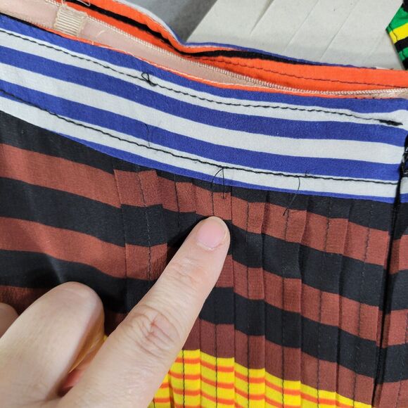 Plenty by Tracy Reese Silk Sundress Size 2 Rainbow Striped Strapless Colorful - Picture 11 of 13